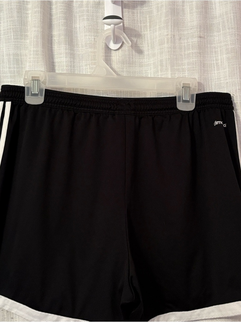 Adidas Climacool Black & White Logo Athletic Shorts - Picture 11 of 12